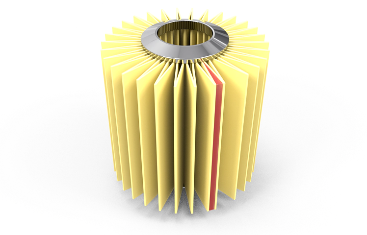 First and last pleat joining with polyamide hot melt