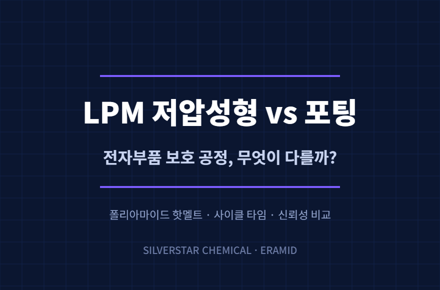 LPM 저압성형 vs 포팅 비교: 전자부품 보호 공정 선택 가이드