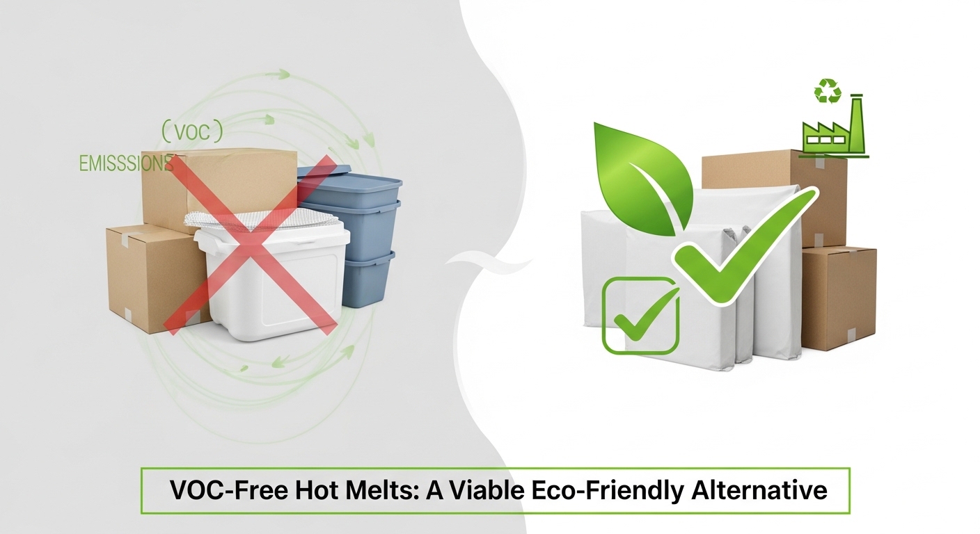 Are VOC-free hot melts a viable eco-friendly alternative for packaging and industrial applications?