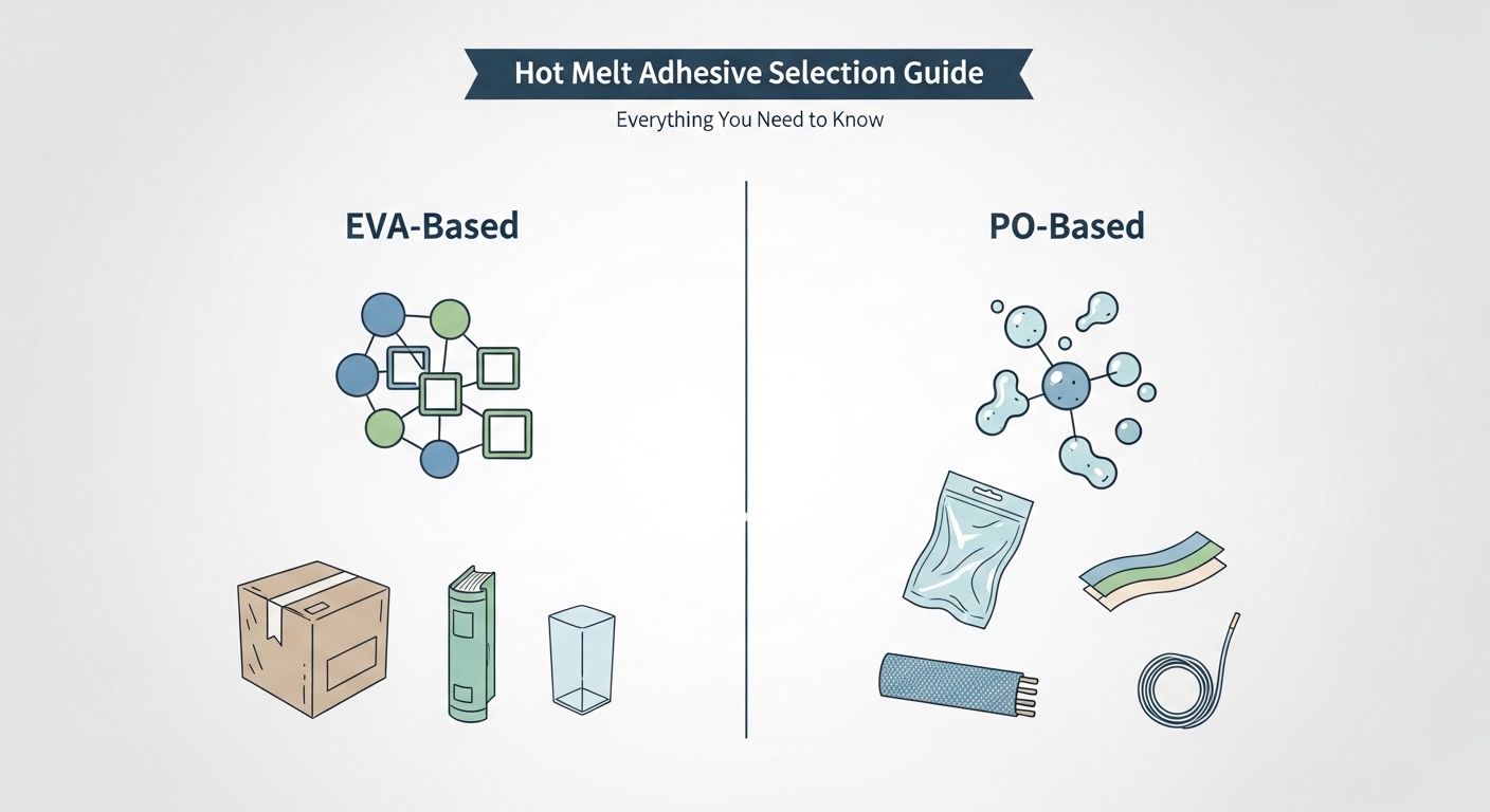 Hot Melt Adhesive Selection Guide: Everything You Need to Know About EVA-Based and PO-Based Adhesives